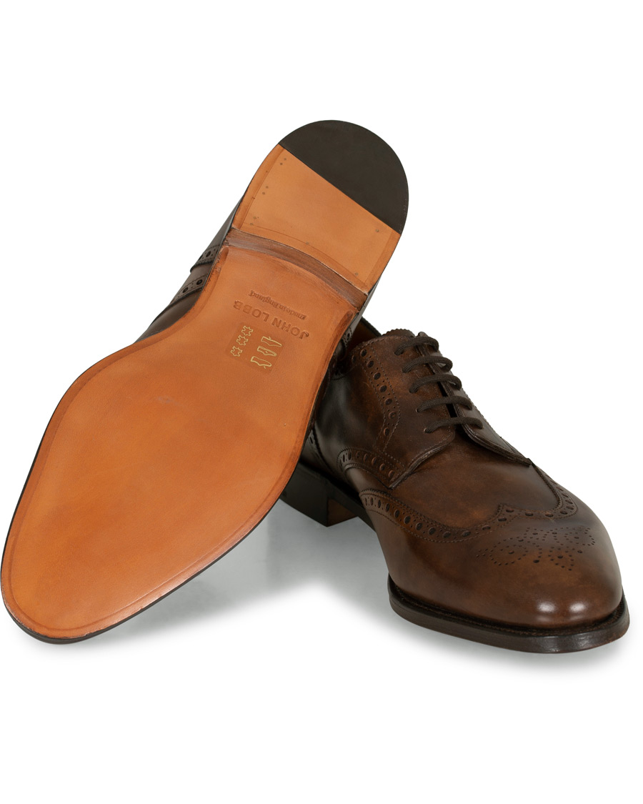 Herre | John Lobb Hayle Brogue Derby Parisian Brown Museum Calf | John Lobb | Hayle Brogue Derby Parisian Brown Museum Calf