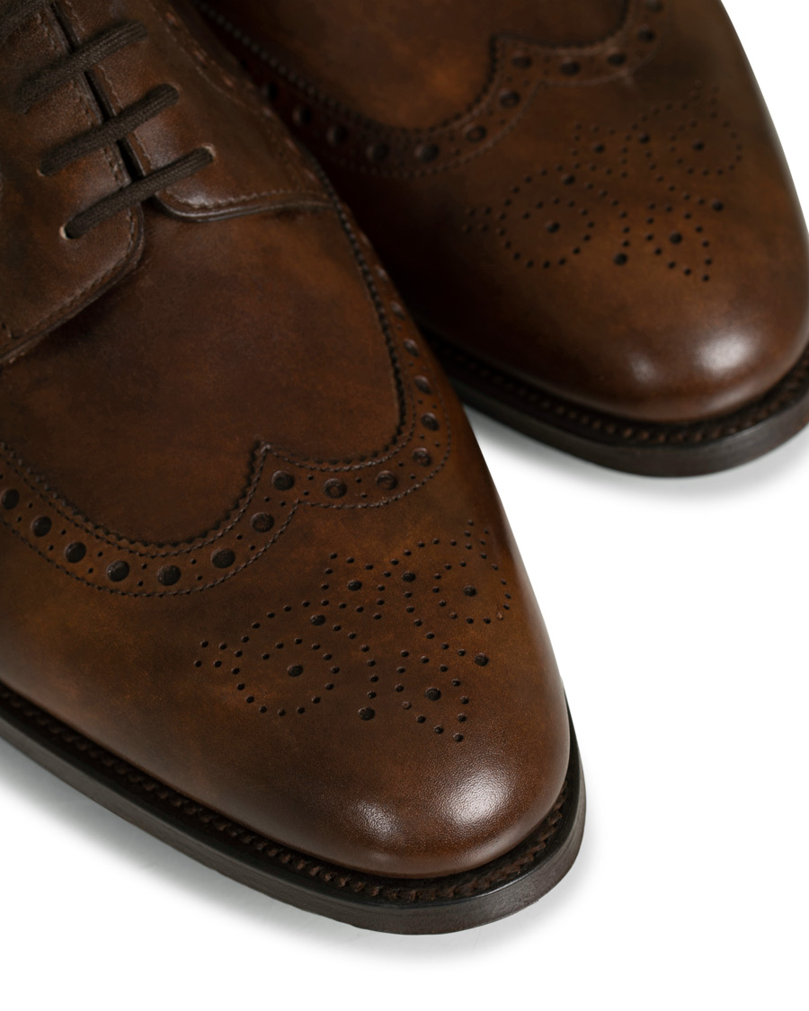 Herre | John Lobb Hayle Brogue Derby Parisian Brown Museum Calf | John Lobb | Hayle Brogue Derby Parisian Brown Museum Calf