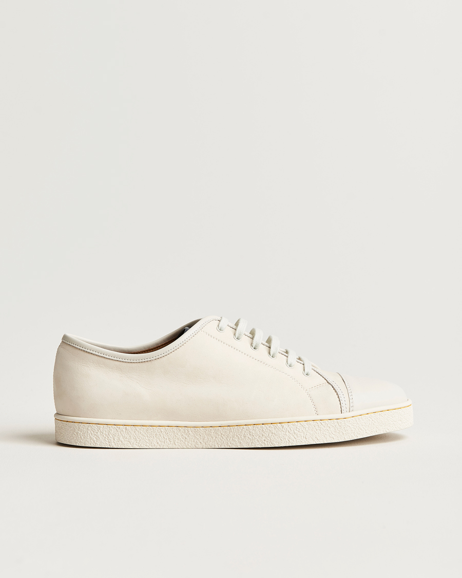 Herre | John Lobb Levah Sneaker Chalk Velveteen Calf | John Lobb | Levah Sneaker Chalk Velveteen Calf