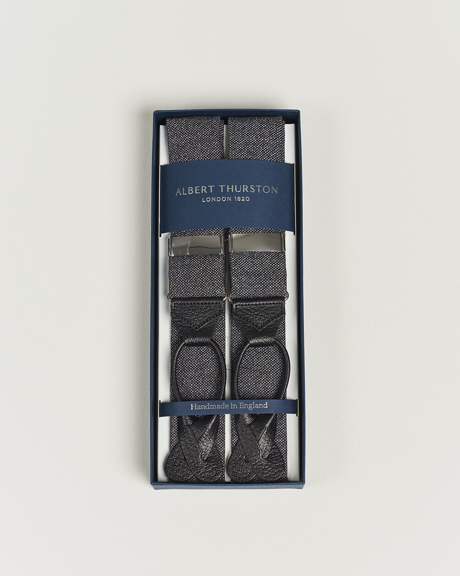 Herre | Seler | Albert Thurston | Donegal Tweed Braces 40mm Dark Grey 