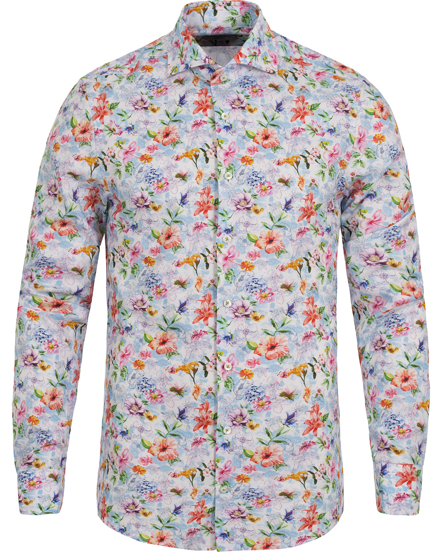 Herre | Skjorter | Stenströms | Slimline Flower Print Shirt Multi