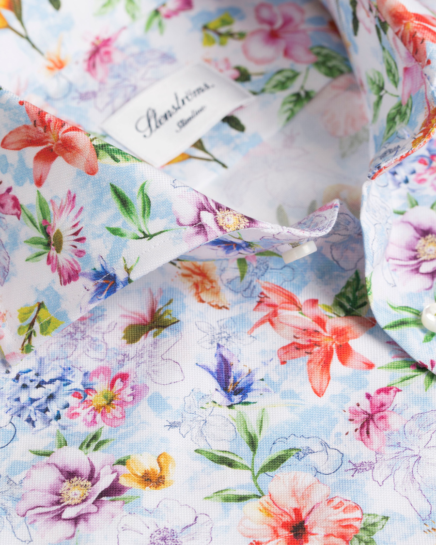 Herre | Skjorter | Stenströms | Slimline Flower Print Shirt Multi