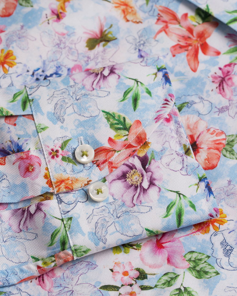 Herre | Skjorter | Stenströms | Slimline Flower Print Shirt Multi