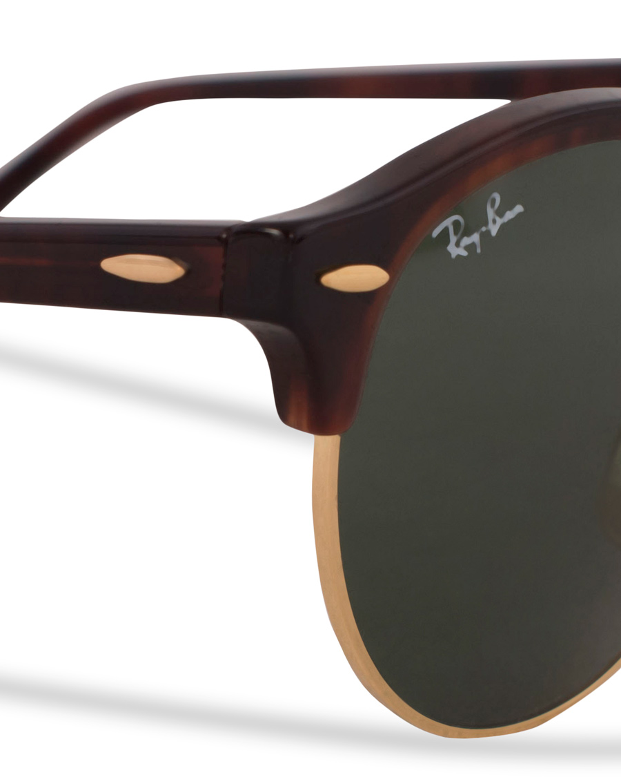 Herre | Ray-Ban 0RB4246 Clubround Sunglasses Red Havana/Green | Ray-Ban | 0RB4246 Clubround Sunglasses Red Havana/Green