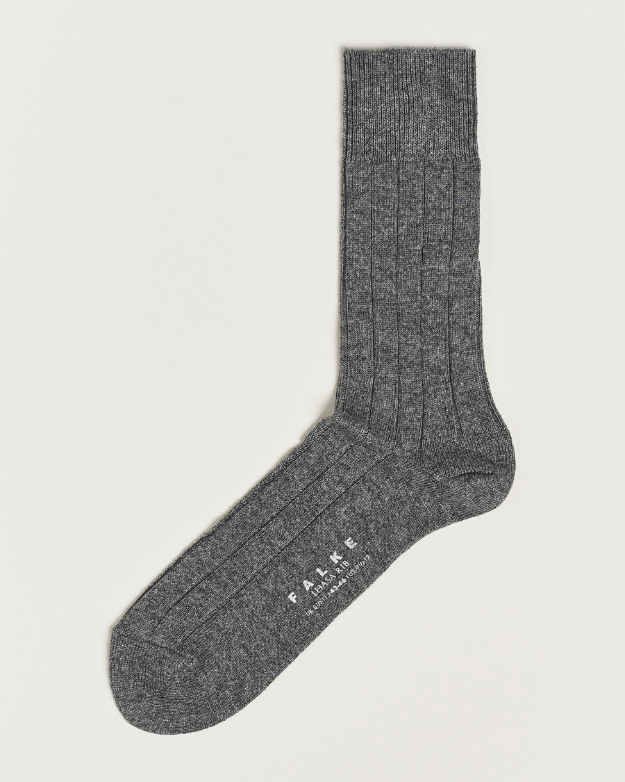 Herre | Undertøj | Falke | Lhasa Cashmere Socks Light Grey