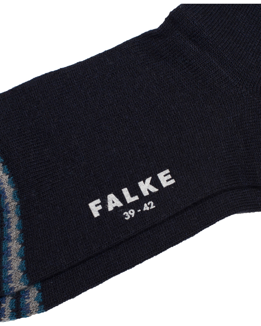 Herre | Undertøj | Falke | Lhasa Cashmere Stripe Socks Navy