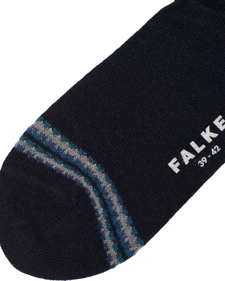 Herre | Undertøj | Falke | Lhasa Cashmere Stripe Socks Navy