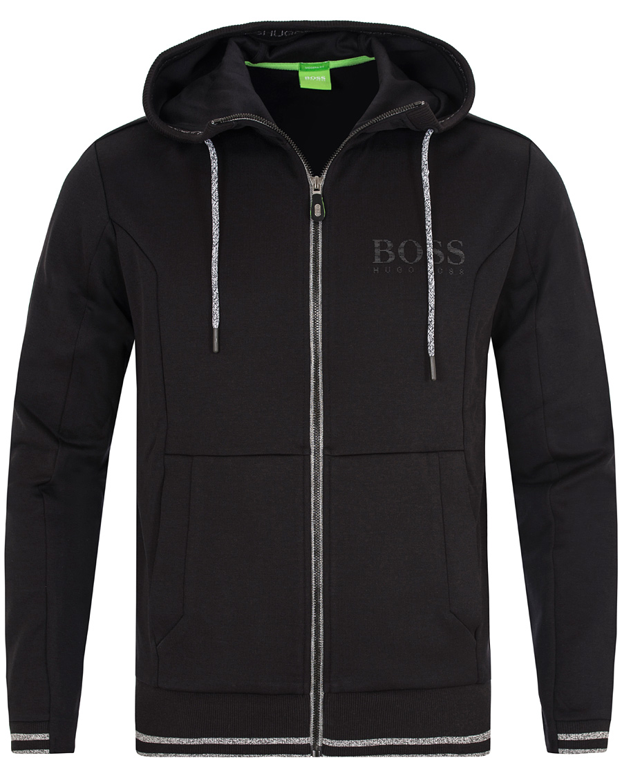 Herre | Trøjer | BOSS GREEN | BOSS Athleisure Saggy Full Zip Hoodie Black 