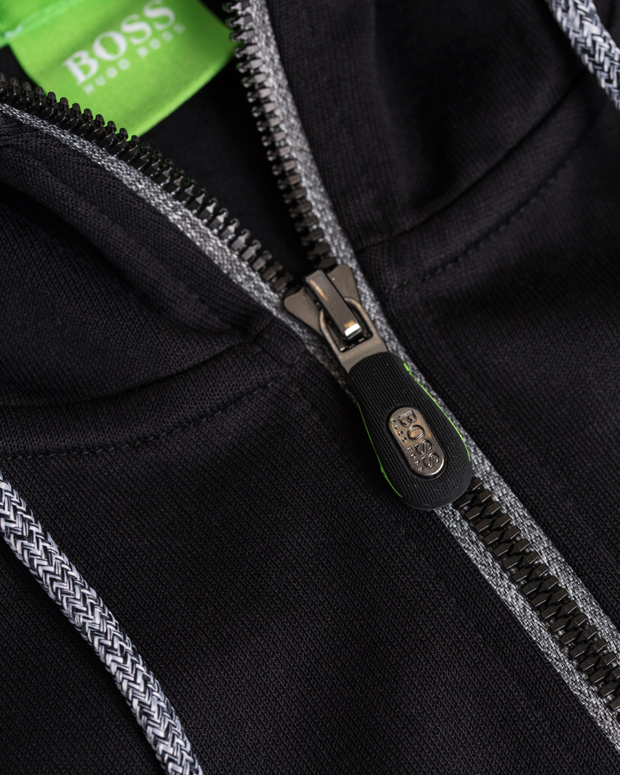 Herre | Trøjer | BOSS GREEN | BOSS Athleisure Saggy Full Zip Hoodie Black 