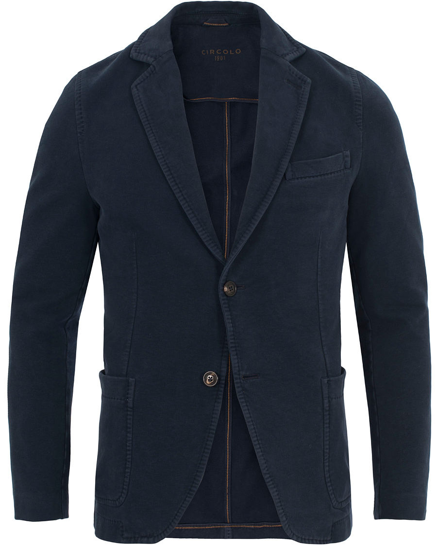 Herre | Blazere & jakker | Circolo 1901 | Jersey Patch Pocket Blazer Blue Navy