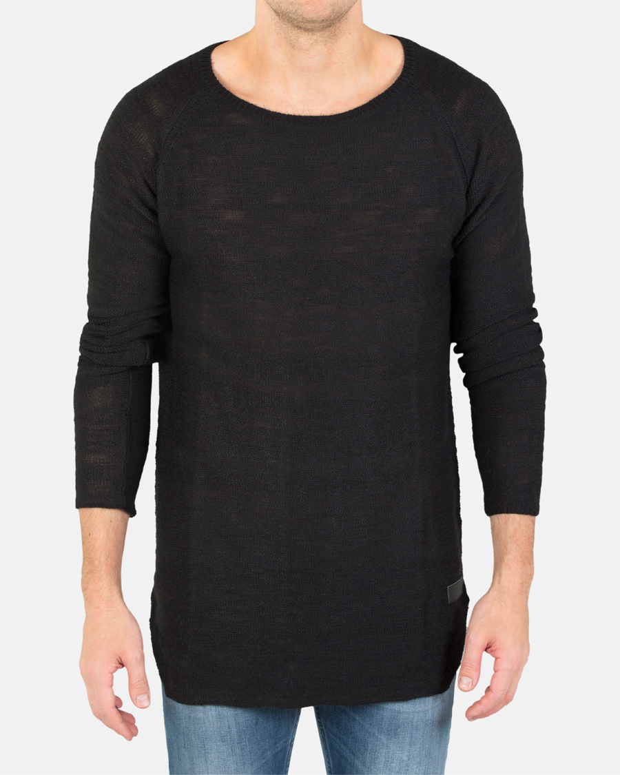 Herre | Trøjer | Tiger of Sweden Jeans | Rag Knitted Sweat Black