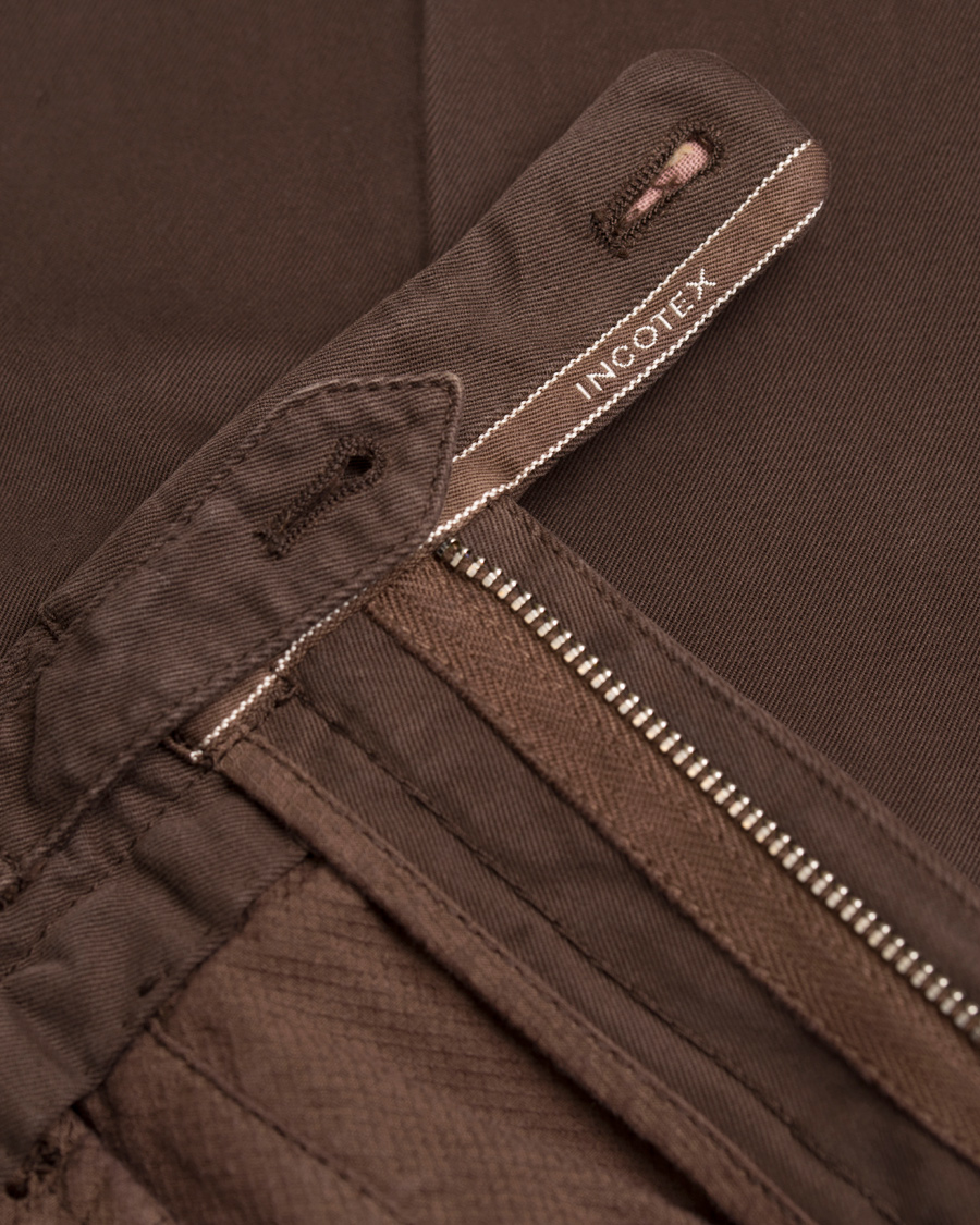 Herre | Bukser | Incotex | Slim Fit Comfort Chino Brown