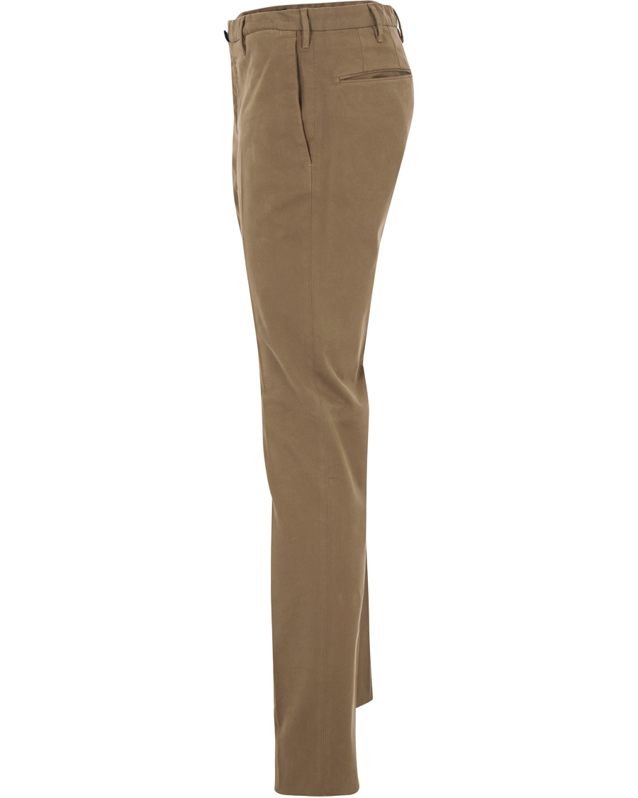 Herre | Bukser | Incotex | Slim Fit Comfort Chino Khaki