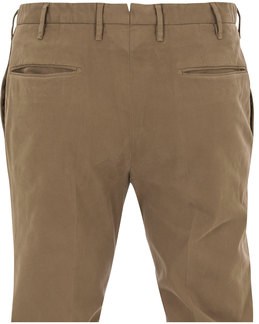 Herre | Bukser | Incotex | Slim Fit Comfort Chino Khaki