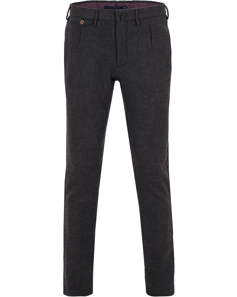 Herre | Bukser | Incotex | Slim Tapered Wool Trousers Dark Grey