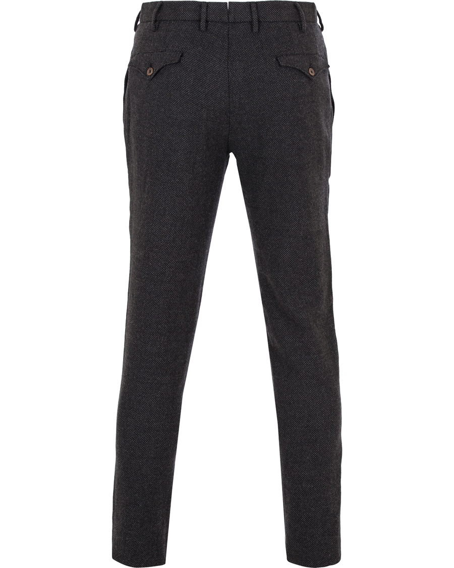Herre | Bukser | Incotex | Slim Tapered Wool Trousers Dark Grey