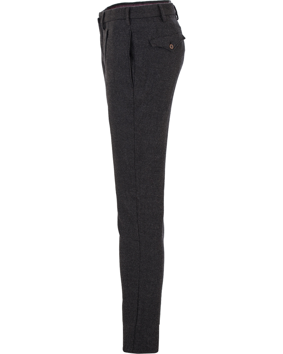 Herre | Bukser | Incotex | Slim Tapered Wool Trousers Dark Grey