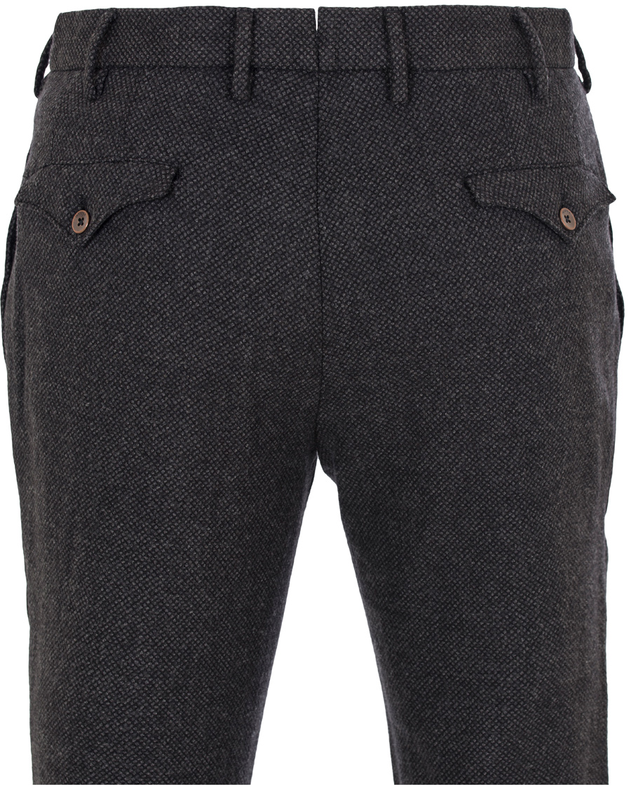 Herre | Bukser | Incotex | Slim Tapered Wool Trousers Dark Grey