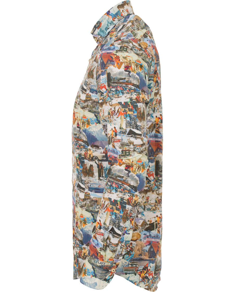 Herre | Skjorter | Stenströms | Slimline Ski Print Shirt Multi