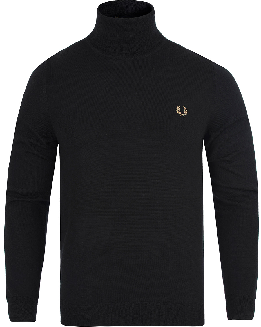 Herre | Trøjer | Fred Perry | Merino Rollneck Sweater Black