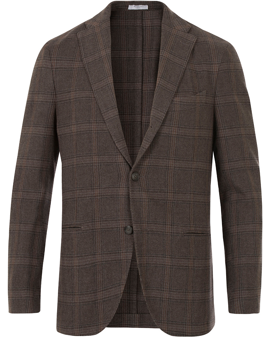 Herre | Blazere & jakker | Boglioli | Prince of Wales Wool K Jacket Blazer Grey