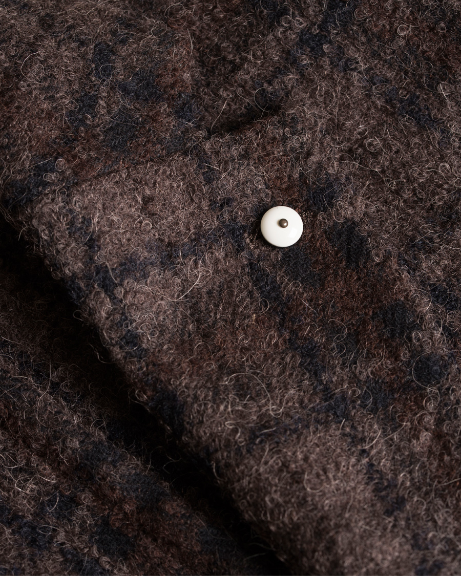 Herre | Blazere & jakker | L.B.M. 1911 | Jack Regular Wool Bouclé Check Blazer Dark Brown