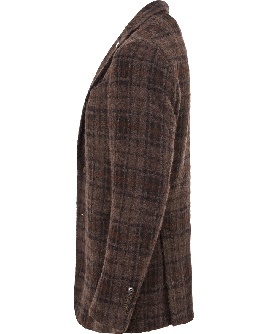 Herre | Blazere & jakker | L.B.M. 1911 | Jack Regular Wool Bouclé Check Blazer Dark Brown