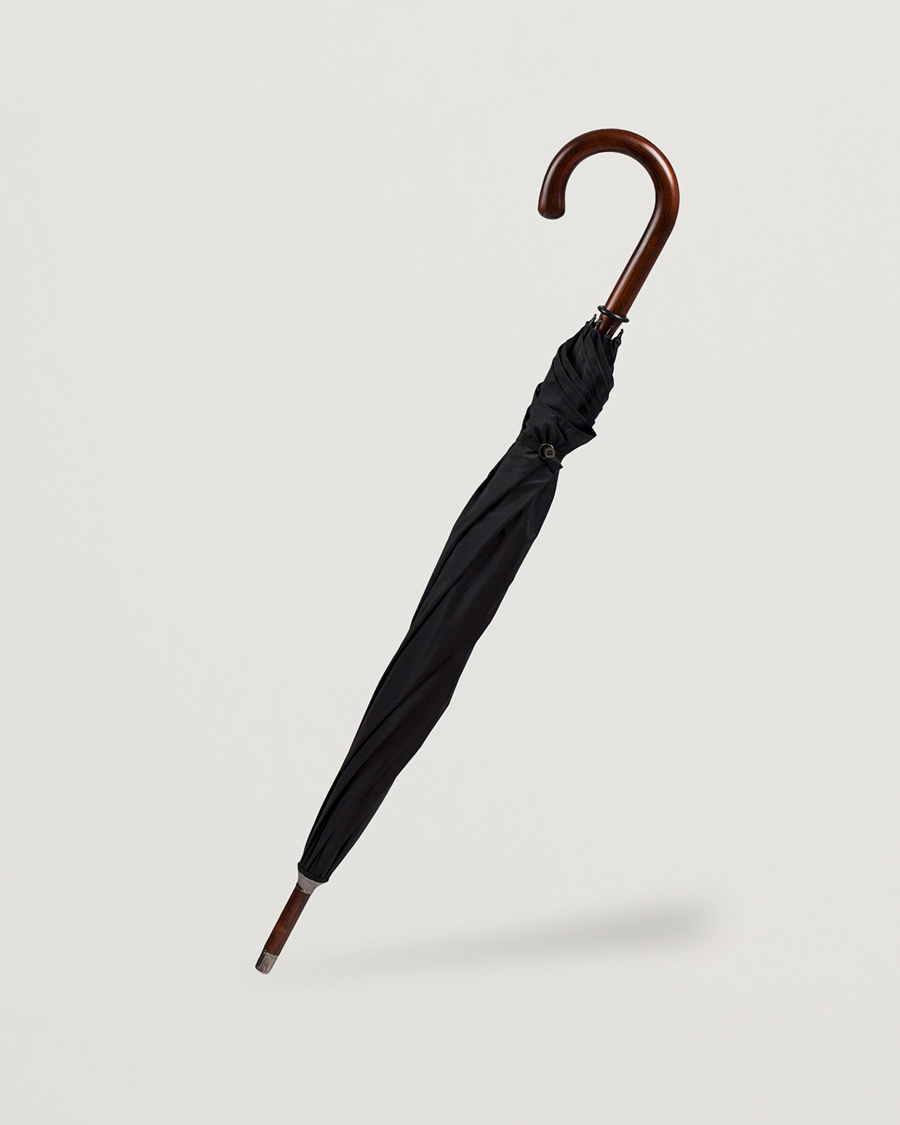 Herre | Paraplyer | Fox Umbrellas | Polished Cherrywood Solid Umbrella Black