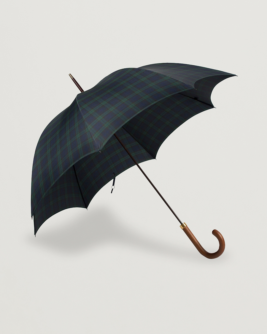 Herre | Paraply | Fox Umbrellas | Hardwood Umbrella Blackwatch Tartan