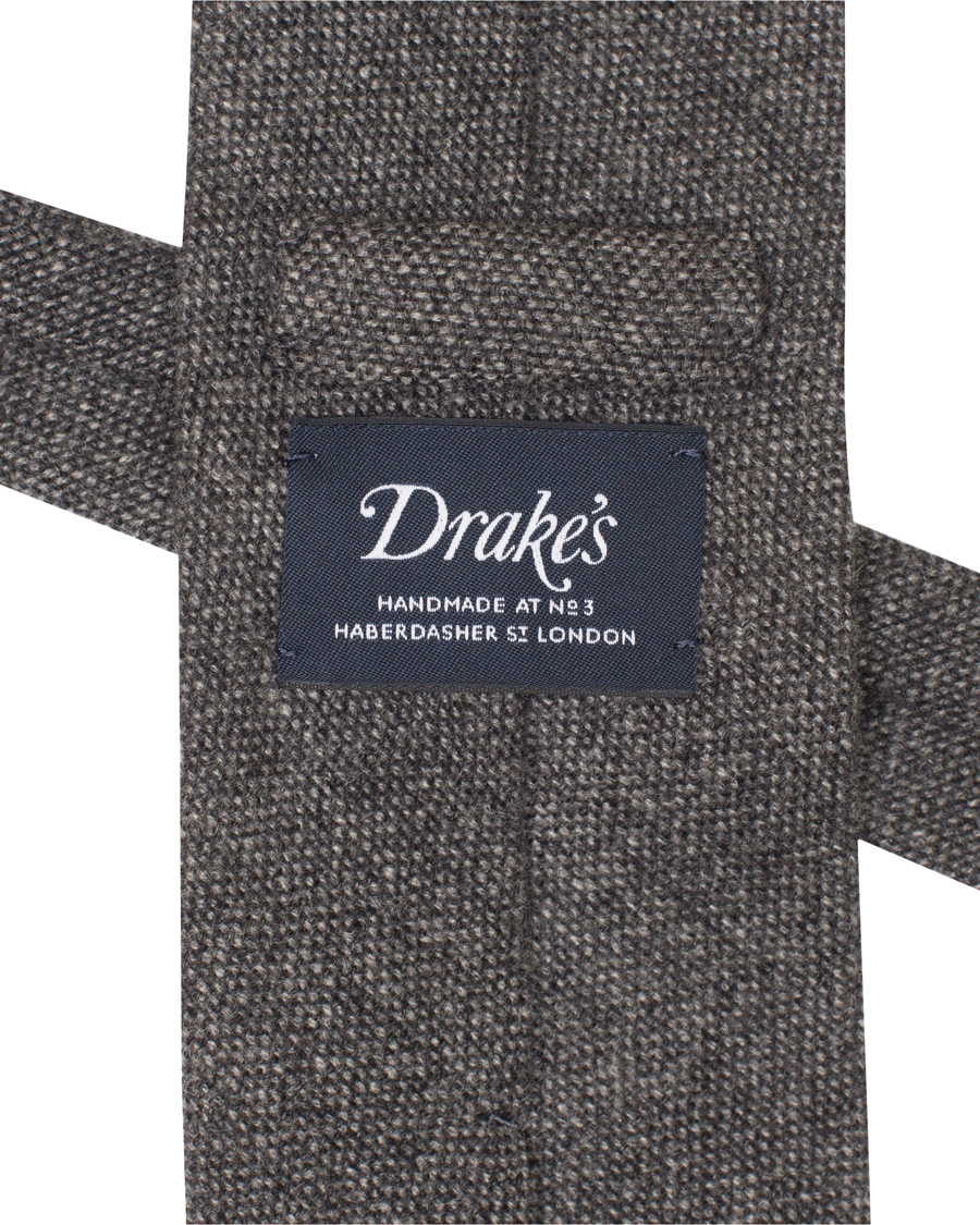 Herre | Drake's Cashmere 8 cm Tie Grey | Drake's | Cashmere 8 cm Tie Grey