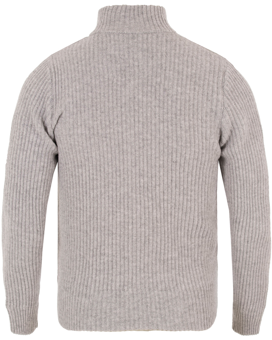 Herre | Trøjer | Gran Sasso | Wool Button Knit/Zip Cardigan Jacket Grey