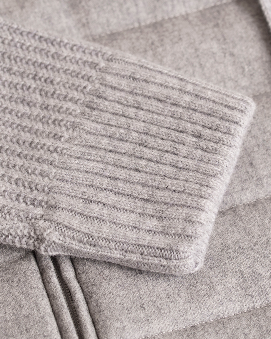 Herre | Trøjer | Gran Sasso | Wool Button Knit/Zip Cardigan Jacket Grey