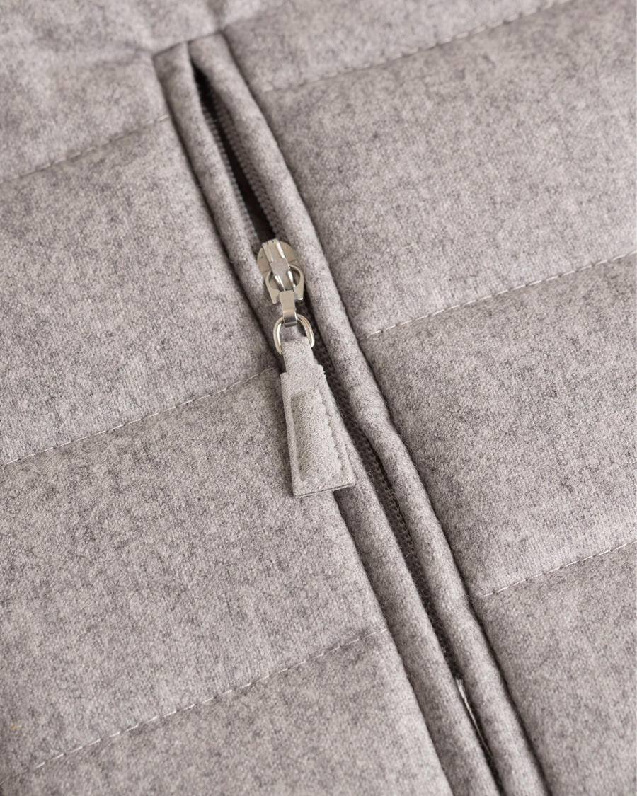 Herre | Trøjer | Gran Sasso | Wool Button Knit/Zip Cardigan Jacket Grey