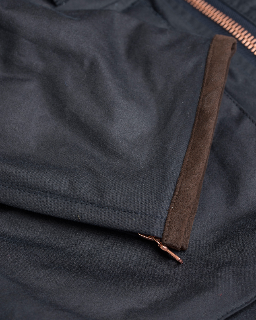 Herre | Jakker | Private White V.C. | Waxed Twin Track Jacket Navy
