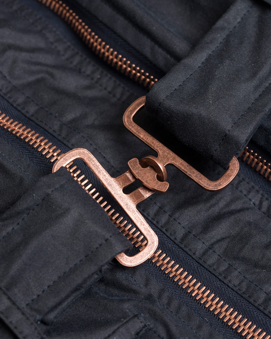 Herre | Jakker | Private White V.C. | Waxed Twin Track Jacket Navy
