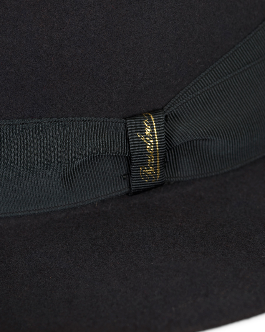 Herre | Borsalino Fedora Felt Hat Medium Brim Tritone Dark Grey | Borsalino | Fedora Felt Hat Medium Brim Tritone Dark Grey