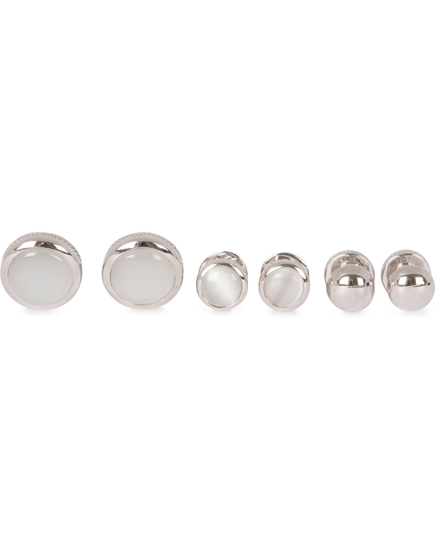 Herre | Tateossian Shirt Studs Cufflink Set White | Tateossian | Shirt Studs Cufflink Set White