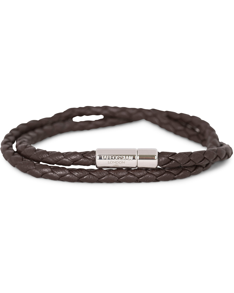 Herre | Tateossian Scoubidou Pop Leather Bracelet Dark Brown | Tateossian | Scoubidou Pop Leather Bracelet Dark Brown