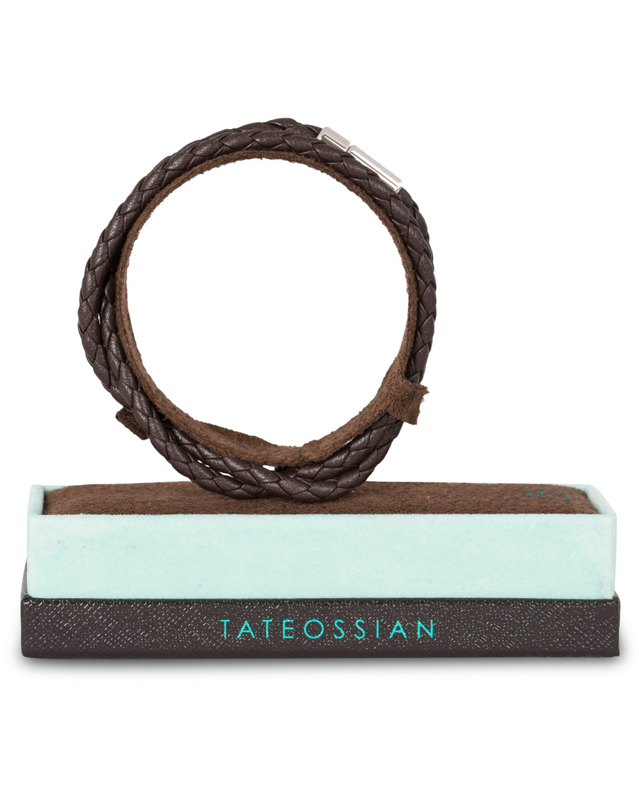 Herre | Tateossian Scoubidou Pop Leather Bracelet Dark Brown | Tateossian | Scoubidou Pop Leather Bracelet Dark Brown