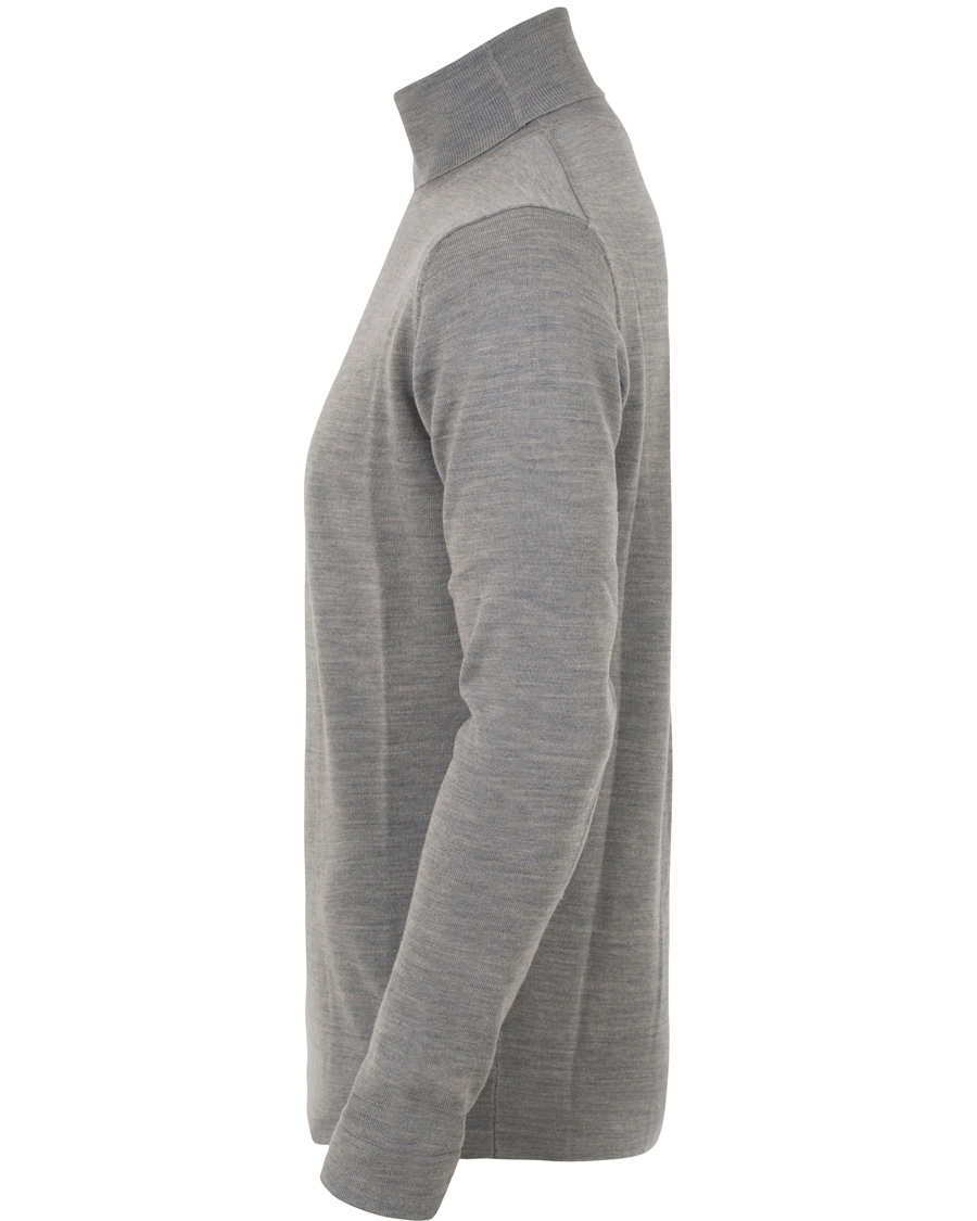 Herre | Trøjer | Filippa K | Fine Merino Rollerneck Grey Melange