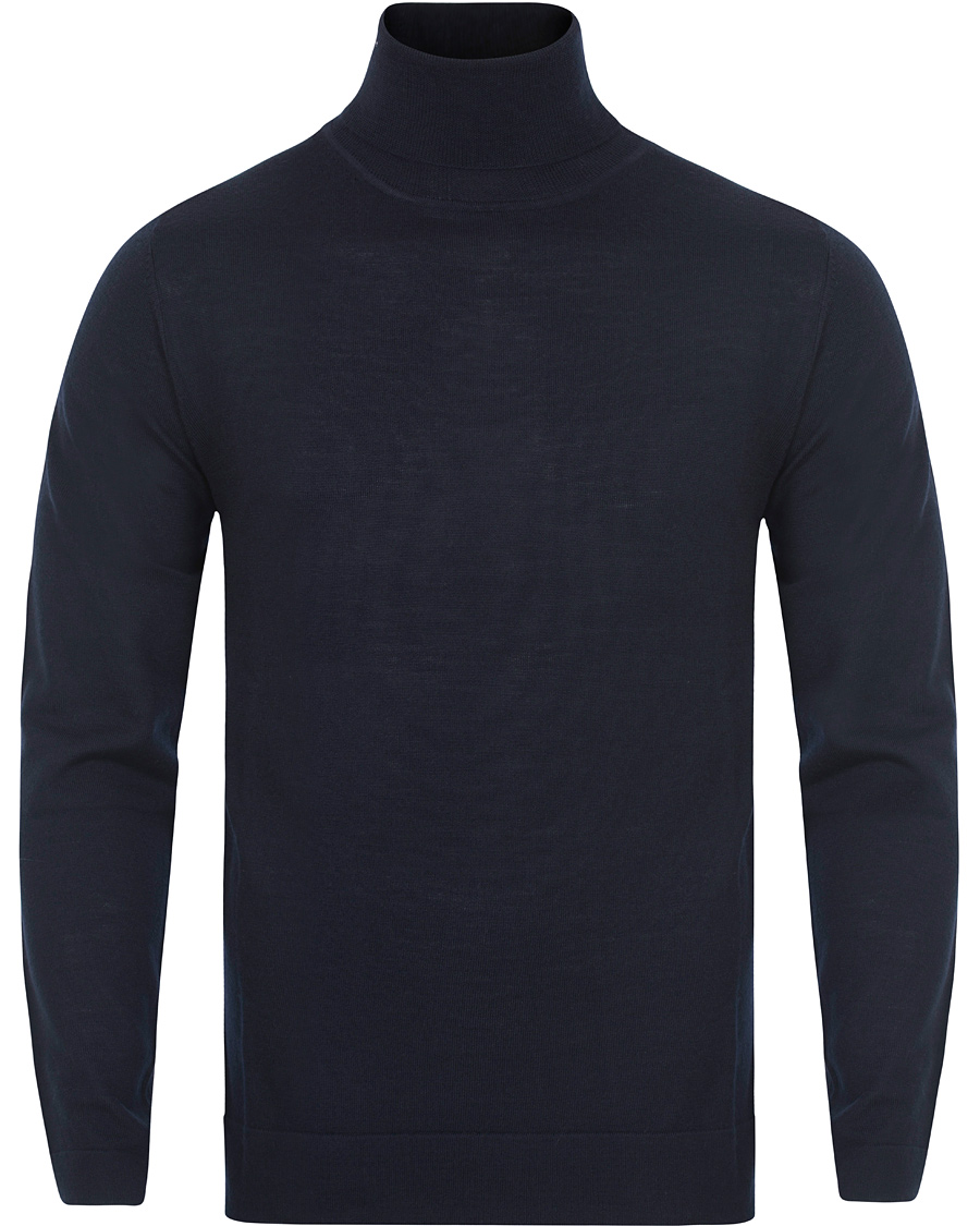 Herre | Trøjer | Filippa K | Fine Merino Rollerneck Navy