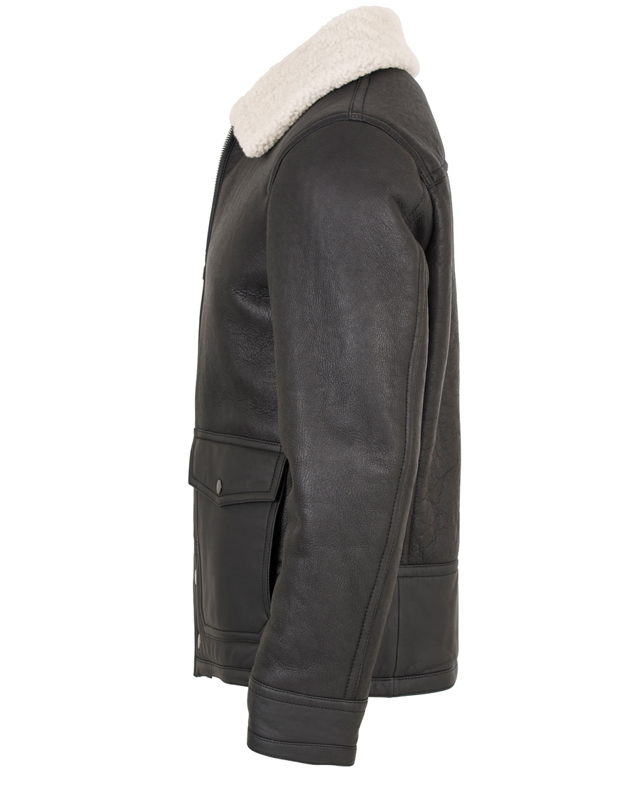 Herre | Jakker | GANT Rugger | The Shearling Aviator Jacket Black