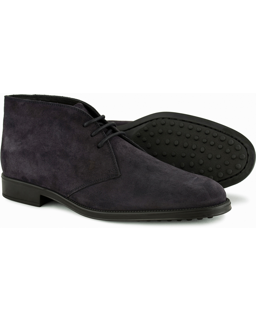 Herre | Tod's Polacco RQ Chukka Blue Denim Suede | Tod's | Polacco RQ Chukka Blue Denim Suede