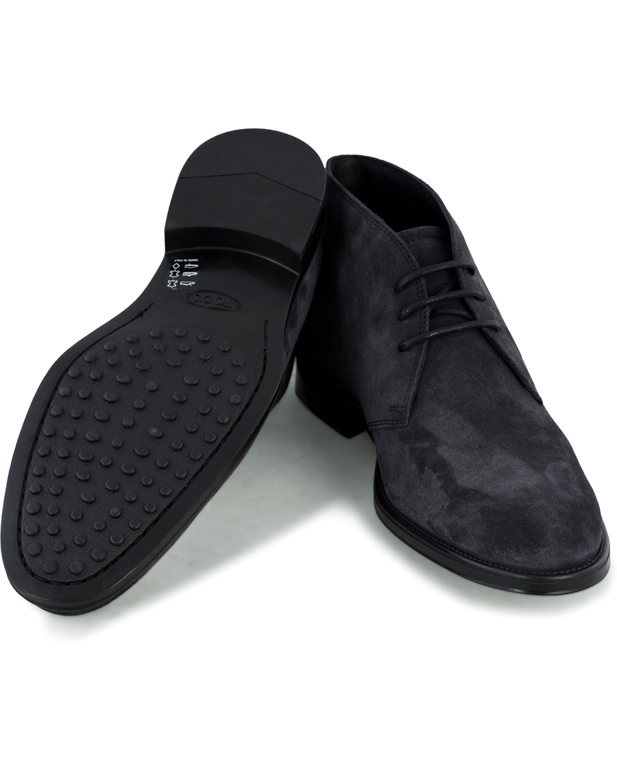 Herre | Tod's Polacco RQ Chukka Blue Denim Suede | Tod's | Polacco RQ Chukka Blue Denim Suede