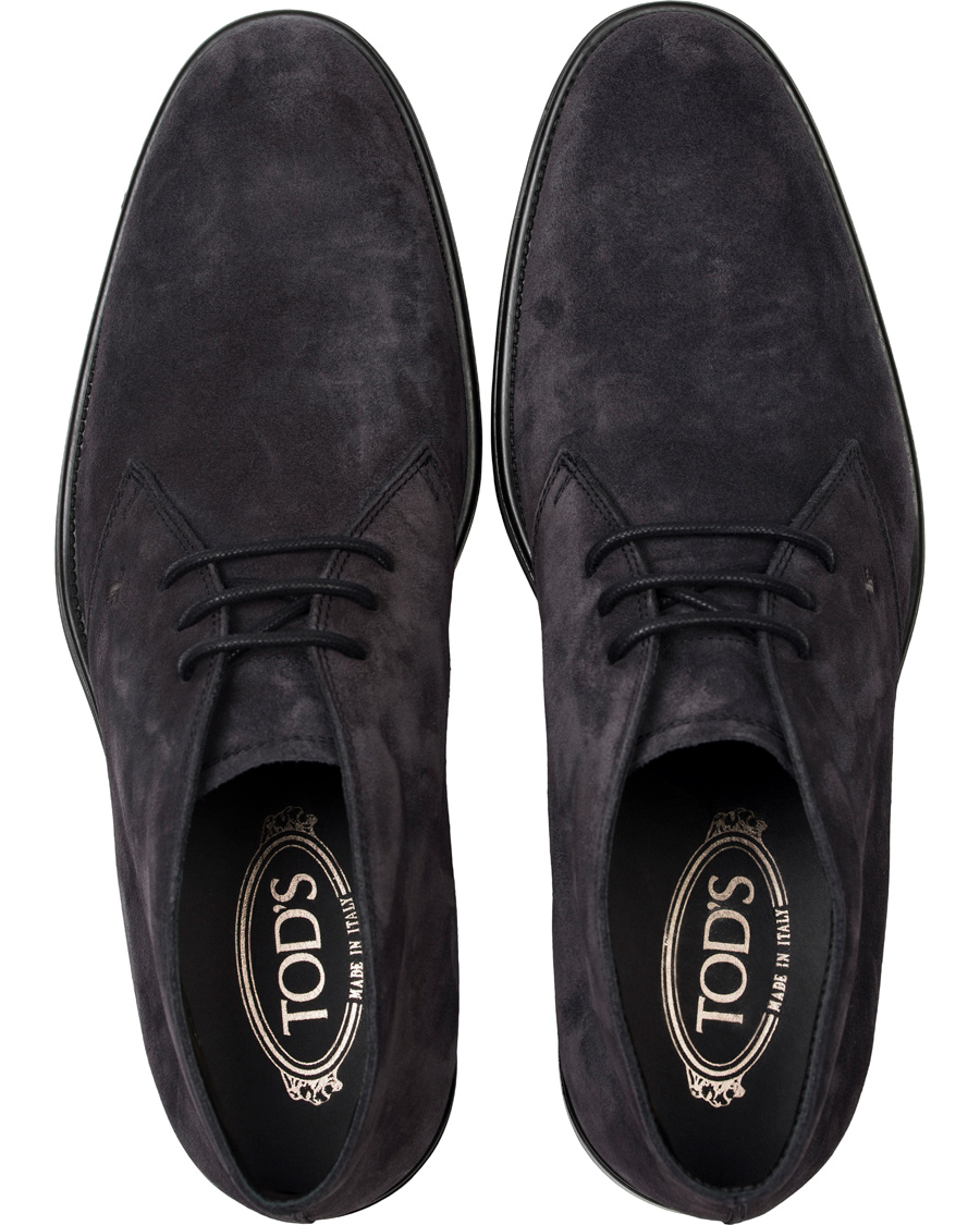 Herre | Tod's Polacco RQ Chukka Blue Denim Suede | Tod's | Polacco RQ Chukka Blue Denim Suede