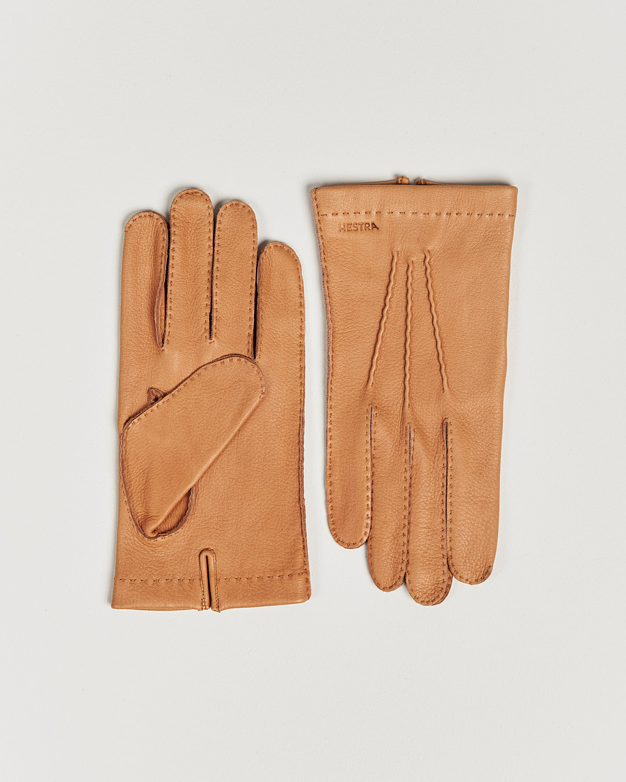 Herre | Handsker | Hestra | Henry Unlined Deerskin Glove Cognac
