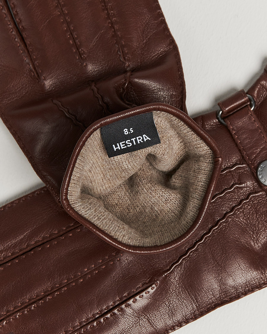 Herre | Tilbehør | Hestra | Jake Wool Lined Buckle Glove Chestnut