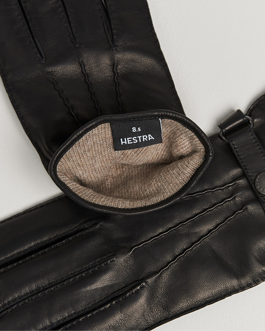 Herre | Tilbehør | Hestra | Jake Wool Lined Buckle Glove Black