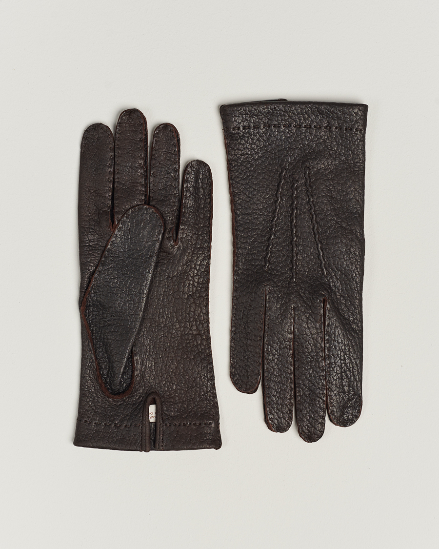 Herre | Handsker | Hestra | Peccary Handsewn Unlined Glove Espresso