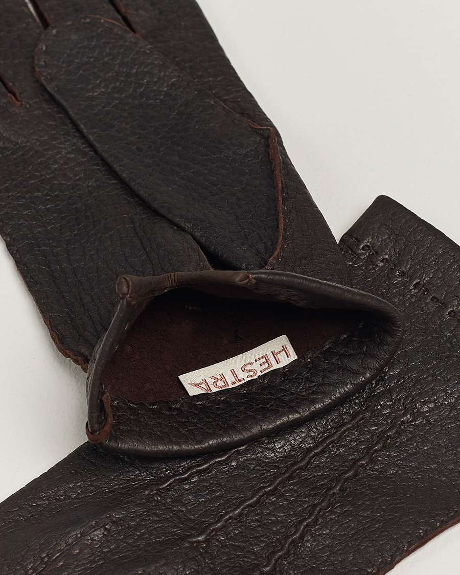 Herre | Hestra Peccary Handsewn Unlined Glove Espresso | Hestra | Peccary Handsewn Unlined Glove Espresso